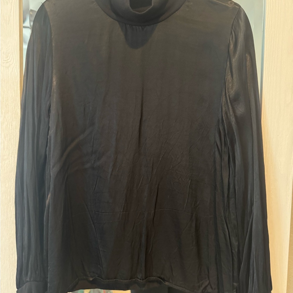 Nation silk Elegant Black Women's Top